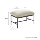 Modway - Raya Terrasse extérieure Boucle Ottoman in Ivoire-Coussin tout-temps en tissu Nubby Boucle