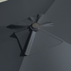 Outsunny - Parasol déporté avec inclinaison et rotation à 4 positions - 10 pi x 10 pi - gris foncé-Mât en aluminium pour plus de solidité, avec huit baleines pour une stabilité accrue