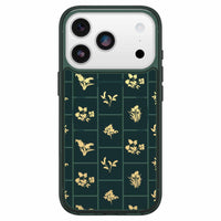 OtterBox - Étui Symmetry MagSafe avec Contrôle de la Caméra pour iPhone 17 Pro - Vert floraison dorée-Technologie intégrée conçue pour prendre en charge une interaction transparente avec le contrôle de la caméra