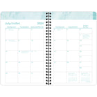 Staples - Agenda scolaire hebdomadaire/mensuel marbre 2024-2025 - 5 1/2 po x 8 1/2 po - sarcelle - bilingue-La double page hebdomadaire se compose d'une (1) semaine sur 2 pages avec en référence les mois passé, présent et futur. Planification ouverte lignée. Mise en page du lundi au dimanche. La double page mensuelle est dotée de blocs d'écriture ouverts, un mois sur 2 pages avec référence des mois passé et futur