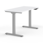 Humanscale - Table assis-debout eFloat Go 2.0 - 24 po x 48 po - surface stratifiée blanche/piètement argenté-Comprend des composants électroniques mis à jour, notamment une commande programmable pouvant mémoriser jusqu’à quatre positions personnalisées. La fonction anticollision gyroscopique améliorée aide à prévenir les dommages pendant le réglage de la hauteur
