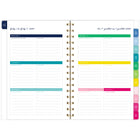 AT-A-GLANCE - Agenda scolaire hebdomadaire/mensuel gingham Emily Ley 2024-2025 - 5 3/8 po x 8 1/2 po - bleu/blanc - bilingue-Un mois sur deux pages comprenant des blocs quotidiens non lignés, une section de tâches lignée, un « conseil de simplicité » pour vous aider à planifier et des onglets pour une navigation facile.