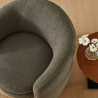 Modway - Affinity Rembourré Tissu Boucle Fauteuil à dossier incurvé - Caillou-Coussin de siège amovible