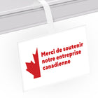 Staples - Cartes professionnelles « Merci de soutenir notre entreprise canadienne » - 2 x 3 1/2 po - fini lustré - Paquet de 250-Format horizontal : 2 x 3 1/2 po