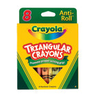 Crayola - Crayons de cire triangulaires - Assortiment de couleurs - Paquet de 8-Leur forme unique favorise la prise triangulaire et guide les petits doigts pour réaliser des dessins mieux définis