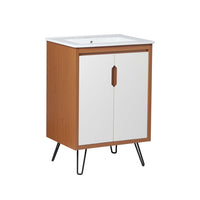 Modway - Energize 24" Vanette de salle de bain - Blanc cerise-Vanité de salle de bain moderne du milieu du siècle