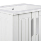 Modway - Augusta 24" Vanette de salle de bain - Blanc blanc-Portes à fermeture douce