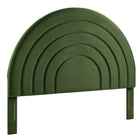 Modway - Solana Arqué Performance Velvet Tête de lit complète, Vert mousse-Sellerie en velours Performance résistante aux taches