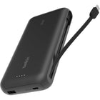 Belkin - Batterie externe Belkin BoostCharge avec câble USB-C intégré - 20 000 mAh - noir-PD 30 W pour une charge rapide de vos smartphones et tablettes