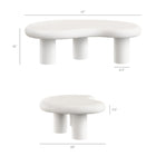 Modway - Elowen Terrasse extérieure Pierre Table basse, Blanc-Conception de la base sur piédestal