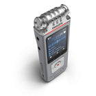Philips - Enregistreur vocal stéréo numérique VoiceTracer DVT4115 - Argent/Chrome-8 Go de mémoire interne pour jusqu’à 88 jours d’enregistrement