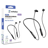 échelon - Écouteurs Bluetooth FitFlex Tour de Cou, Noir-Conception de tour de cou confortable pour un ajustement sûr et stable pendant les activités. Bluetooth 5.3 pour une connexion rapide et fiable à vos appareils