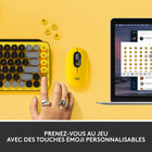Logitech POP Keys Clavier Mécanique Sans Fil - Blast-Frappe bondissante: Expérimentez une frappe presque addictive sur un clavier mécanique style machine à écrire , vos doigts bondissent sur les touches concaves et confortables : clics, clacs et pop