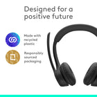Logitech - Zone 300 casque Bluetooth sans fil avec microphone anti-parasite -Graphite-Remplacez vos oreillettes comme vous l’entendez: les oreillettes remplaçables prolongent la durée de vie du casque (disponibles séparément à l’achat)