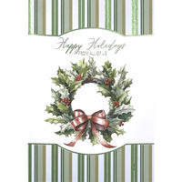 Mill Brook Studio - Cartes De souhaits Noël / Enveloppes - 5-3/8 po x 7-3/4 po - Joyeuses Fêtes - Paquet de 18-Cartes de souhaits qualité boutique