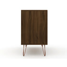 Manhattan Comfort - Rockefeller commode moderne du milieu du siècle 35,24" - brun-Garantie limitée du fabricant de 30 jours