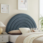Modway - Solana Arqué Performance Velvet Tête de lit complète, Cadet Blue-Tête de lit en arc