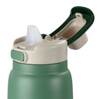 General Supply Goods + Co - Bouteille d’eau – 800 ml — Vert-Couvercle à paille rabattable pratique pour boire facilement, sans éclaboussures
