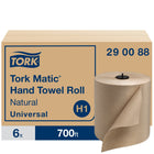 Tork - Essuie-mains Universal, naturel, 700' - paquet de 6-Homologués ECOLOGO et Green Seal pour un usage éco-responsable et à faible impact dans les toilettes : les essuie-mains pour toilettes sont fabriqués en matériaux 100 % recyclés, avec un taux résiduel post-consommation de 50 % de fibres et une aptitude au compostage vérifié