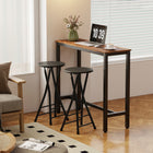 HOMCOM - Tabourets de bar pliants 24 po avec repose-pieds - noir - paquet de 2-Livré en ensemble pratique de deux pièces au style moderne et minimaliste 
