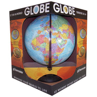 Replogle - Globe terrestre de bureau Globemaster 12 po bleu océan avec métal et demi-méridien - Français-Cartographie à jour