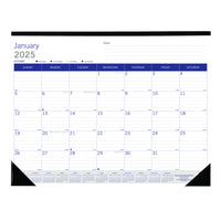 Blueline - 2025 Calendrier sous-main mensuel DuraGlobe - 17 po x 22 po - Anglais-12 mois: janvier 2025 à décembre 2025