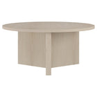 Hudson&Canal - Table basse ronde Anders de 91 cm de largeur, , blanc aulne-La table est fabriquée à partir de matériaux MDF de haute qualité et durables