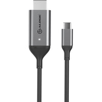 ALOGIC - Câble Ultra USB-C (mâle) vers HDMI (mâle) de 2 m - 4K à 60 Hz - Gris sidéral-Plug & Play - Résolution Ultra HD 4K - Le câble Ultra USB-C (mâle) vers HDMI (mâle) est une solution plug-and-play qui ne nécessite aucune installation de pilote ni de logiciel. Il prend en charge une résolution Ultra HD 4K (3840 x 2160) à 60 Hz.