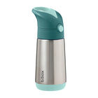 b.box - Bouteille Isotherme - 350ml - Forêt Émeraude-Couvercle avec paille étanche et bouton-poussoir adapté aux petites mains