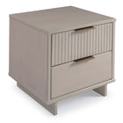 Manhattan Comfort - Table de nuit moderne Granville 18,11" à 2 tiroirs - Gris clair - Lot de 2-Parfait pour le rangement de chevet, les lampes ou les objets de décoration