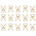 JAM Paper - Pinces papillon colourées - pinces à papier dorées - paquet de 15-Quantité : 15 clips par boîte