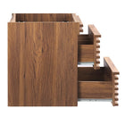 Modway - Render Support mural de 24" Armoire de toilette de salle de bain (lavabo non inclus) - Noyer-Bassin d’évier et installations non inclus