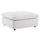 Modway - Commix Duvet Rempli Trop Rempli Performance Velvet Ottoman - Blanc-Ottoman moderne contemporain