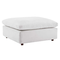 Modway - Commix Duvet Rempli Trop Rempli Performance Velvet Ottoman - Blanc-Ottoman moderne contemporain