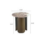 Manhattan Comfort - Ensemble de 2 tables basse et d’appoint Monica Modern Glam - Or-Le plateau de la table basse mesure 31,49 pouces de diamètre Le plateau de la table d’appoint mesure 19,68 pouces de diamètre