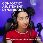 Logitech - G321 LIGHTSPEED, casque gaming Bluetooth sans fil - Noir-Technologie sans fil LIGHTSPEED: la technologie sans fil légendaire de Logitech G offre une expérience de gaming sur PC transparente et fiable avec une autonomie de plus de 20 heures pour des sessions de jeu épiques	
