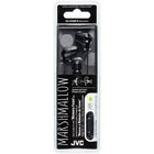 JVC - Écouteurs intra-auriculaires HA-FX38M-B Marshmallow avec microphone et télécommande, noir-Télécommande comprise
