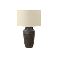 Monarch Specialties - Luminaire - 28 po H Lampe De Table - Céramique Noire - Abat-Jour Beige - Transitionnel-Cette élégante lampe de table de 28 pouces de haut est dotée d'une base en céramique noire de haute qualité avec des poignées sur le dessus de la finition texturée et vieillie, ce qui en fait un accent élégant et à la mode pour votre salon, votre chambre à coucher ou votre bureau à domicile