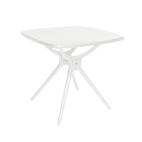 Dura Housewares - Table de bistro carrée Granada - blanc-Conception moderne et polyvalente