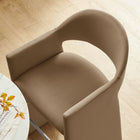 Modway - Talia 41 pouces Cuir végane Tabouret de bar - Taupe-Larges accoudoirs angulaires