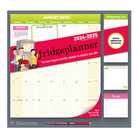 Blueline - 2024-2025 Calendrier Magnétique Fridgeplanner - 14 po x 13 1/2 po - Anglais-17 mois, août 2024 à décembre 2025