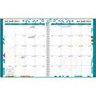 AT-A-GLANCE - Agenda scolaire hebdomadaire/mensuel Evelina 2024-2025 - 8 1/2 po x 11 po - sarcelle - bilingue-Hebdomadaire : une semaine sur 2 pages, mise en page du lundi au vendredi avec des horaires de rendez-vous de 8h00 à 17h00, espace partagé le samedi et dimanche, mensuel : blocs lignés, un mois sur 2 pages