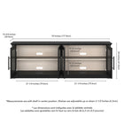Hudson&Canal - Meuble TV Thornwell pour téléviseurs jusqu'à 78 pouces avec portes vitrées - Grain noir/Aulne blanc-8
