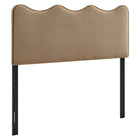 Modway - Athena Velours de performance résistant aux taches Tête de lit King Size, Taupe-Velours de performance résistant aux taches