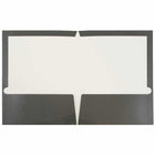 JAM Paper - Chemises de présentation laminées à deux pochettes - brillantes - gris - Paquet de 6-Taille : 9,5 x 11,5 pouces, 6 par paquet