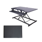 Rocelco - Bureau réglable électrique de 46 po avec CA/USB et tapis antifatigue - Noir-EDR a une grande surface de travail de 46 po x 23,6