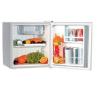 Frigidaire - Réfrigérateur bar rétro avec ouvre-bouteille sur le côté - 1,6 pi ca - Rayon de lune-Deux étagères dans la porte permettent le rangement facile des canettes individuelles ainsi que de bouteilles de 2 L