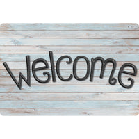 Ashley Productions - Smart Poly The Original Fun Mat - Tapis de bienvenue - 15 -5" x 23 -5" - Planche de bois de plage - Bienvenue-Mesures et design : Le paillasson en planches de Beachwood mesure 15,5 po x 23,5 po.