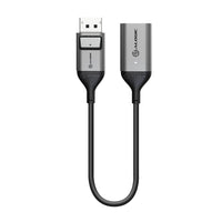 ALOGIC - Câble Ultra DisplayPort 1.4 vers HDMI - 4K 60 Hz - Actif - 0,2 m-Plug and Play - Chipset actif - L'adaptateur HDMI intègre un chipset pour la conversion ACTIVE. Le câble ACTIVE est compatible avec les sorties DisplayPort ou DisplayPort non compatibles DP++, comme celles des cartes vidéo AMD Eyefinity. Il est également compatible avec les sorties DP++. Plug and Play, ce câble permet une utilisation immédiate sans installation de pilote ni de logiciel.