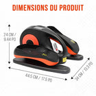 MotionGrey - Elliptique sous bureau - Pédalier compact avec écran d’affichage et télécommande - Noir-6